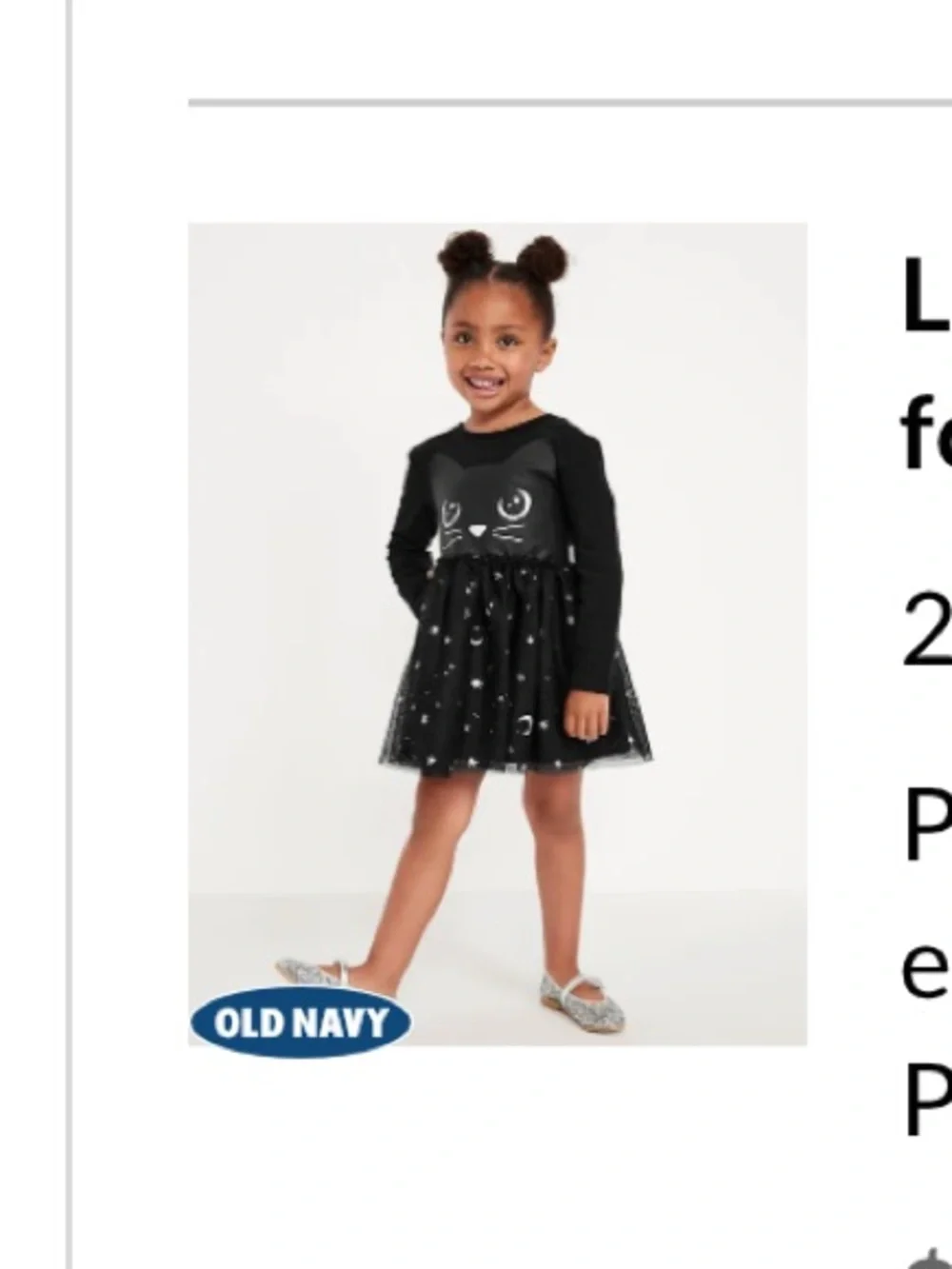 Old Navy Halloween Cat Dress 2T NWT